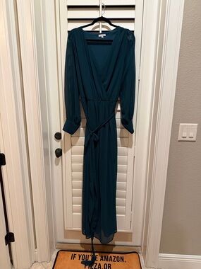 Baltic Born Dark Green Dress with Tie - 3XL